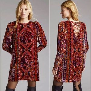 Anthropologie Velvet Shift Mini